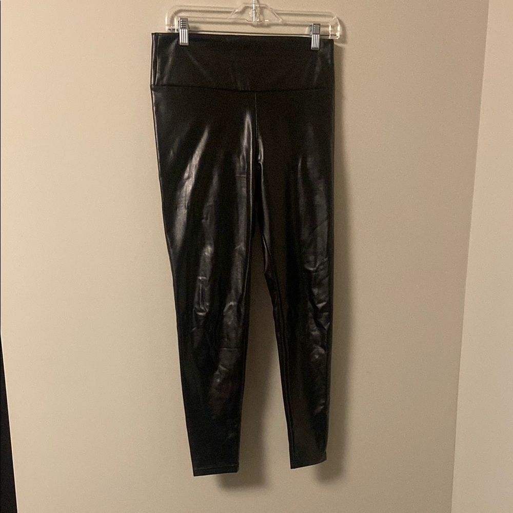 Black Faux Leather Leggings